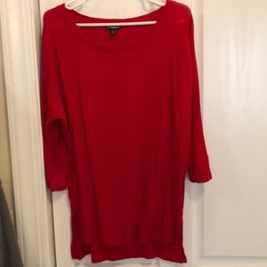 Express 3/4 sleeve hi-lo